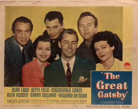 Sold Price: The Great Gatsby original 1949 vintage lobby card - April 3 ...