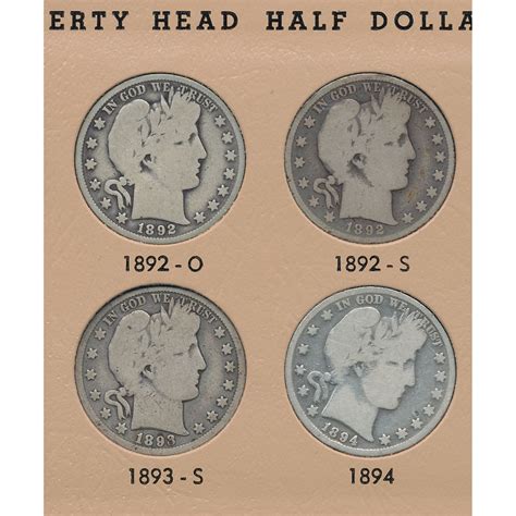 ONE COMPLETE SET OF BARBER HALF DOLLARS 1892-1916 (73 COINS)