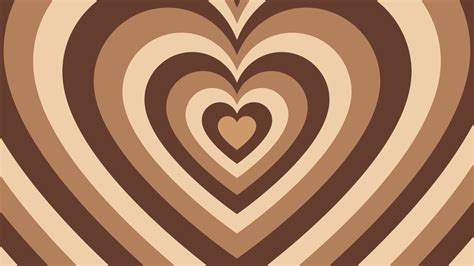 Heart Brown Aesthetic Wallpaper for Laptop