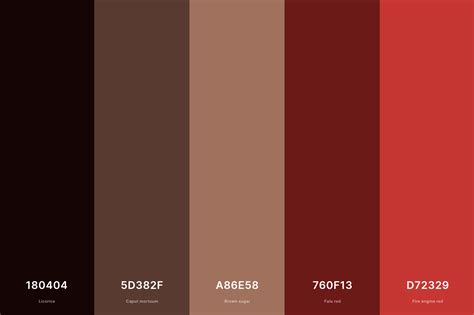 Brown & Red Color Palette | Brown color palette, Red colour palette ...