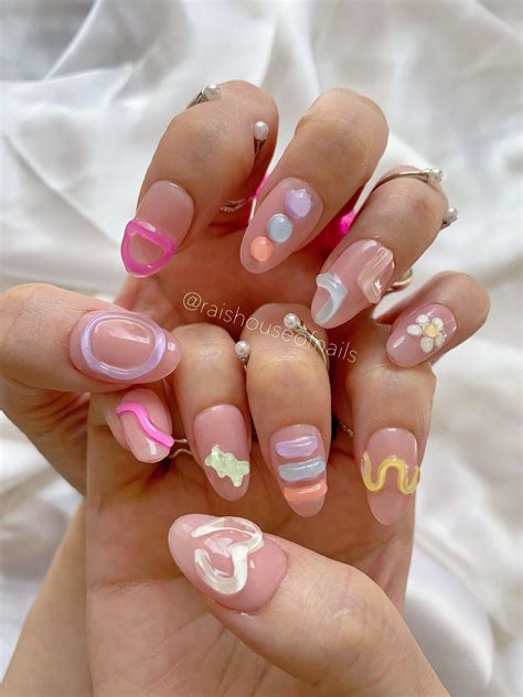 Jelly Press on Nails, Y2K Nails, Almond Short Nails, Custom Nails ...