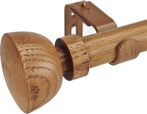 Amazon.com: SKYPLUS LIVING Faux Wood Style Curtain Rod Set with Wood ...
