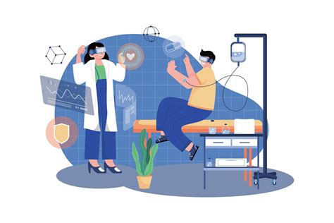 Doctor Treating A Patient Using VR 14619035 Vector Art at Vecteezy