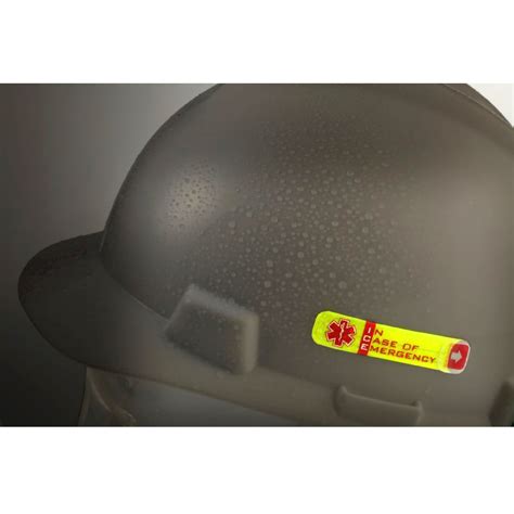 Worker Emergency Hard Hat ID Standard Signs, SKU: HH-WSID-01