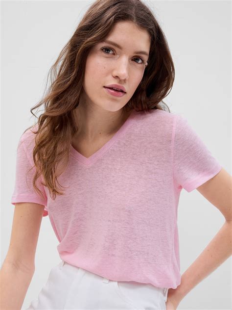 Linen-Blend T-Shirt | Gap