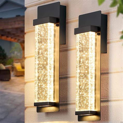 LED Outdoor Wall Light Fixture 2Pack, 3000K Industrial Exterior ...