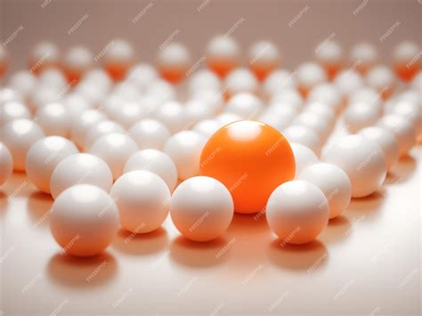 Premium AI Image | Ping Pong Frenzy Orange Ping Pong Balls Surrounded with White Background