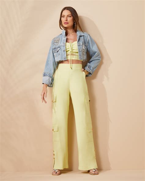 JAQUETA JEANS FLOWERS - Isa Paes