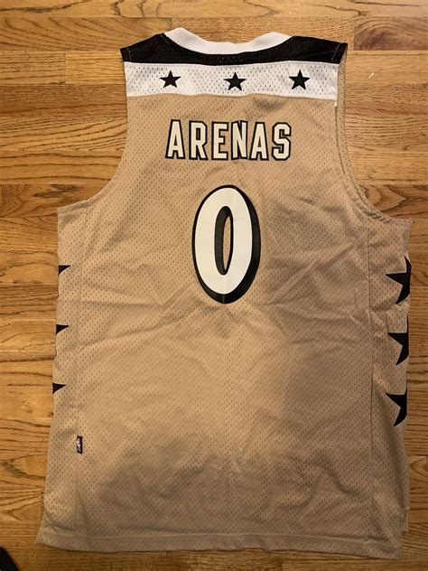 Gilbert Arenas #0 Washington Wizards Gold Jersey Men XL Adidas Swingman ...