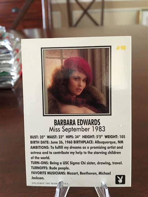 Playboy Playmate of the Month September 1983 *Barbara Edwards Signed ...