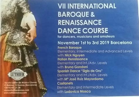 VII INTERNATIONAL BAROQUE & RENAISSANCE DANCE COURSE