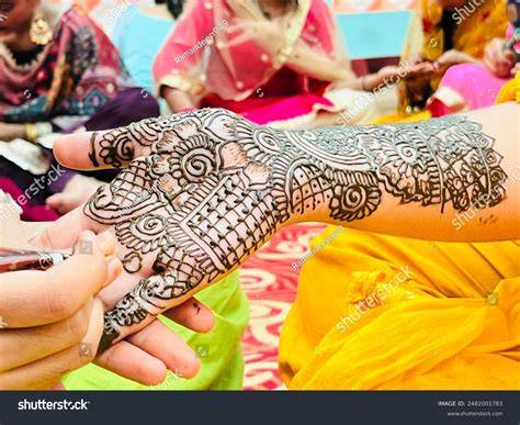 Intricate Mehndi Designs During Teej Festival Stock Photo 2482001783 | Shutterstock