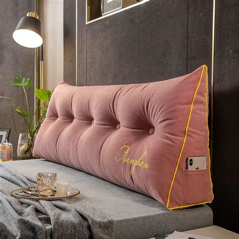 Amazon.com: Headboard Backrest Pillow Triangular Wedge Pillow for ...