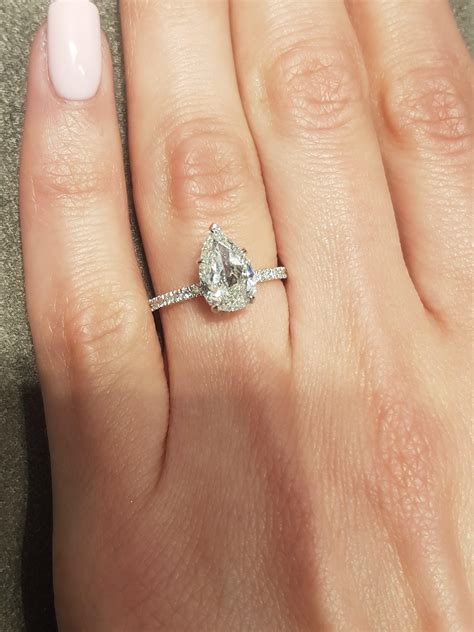 Pear Shaped Double Halo Engagement Rings