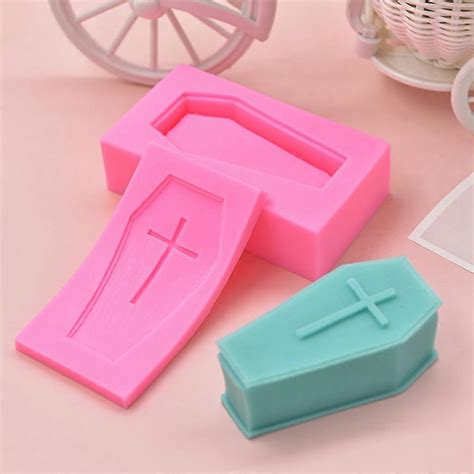 Food-Grade Halloween Silicone Baking Mold Cross Coffin Shaped Silicone Molds | Fruugo UK