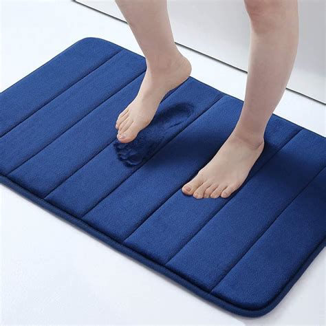 smiry Memory Foam Bath Mat, 40 x 60 cm, Extra Soft Non-Slip Bathroom ...