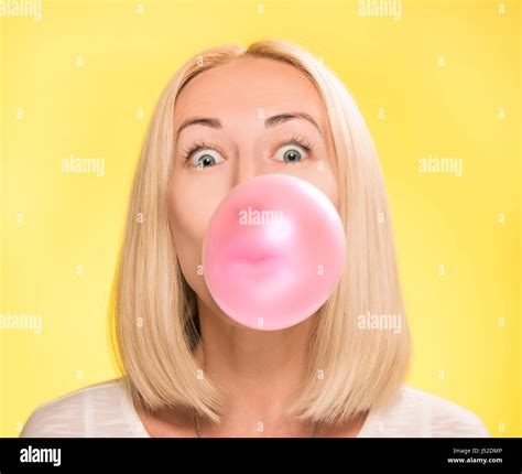 Kid blowing bubblegum hi-res stock photography and images - Alamy
