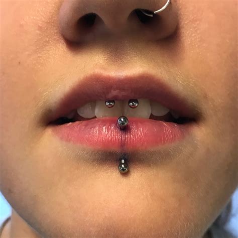 Male Lip Piercing