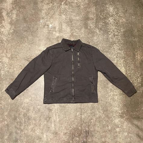 Washed Black Work Jacket carhartt like look and... - Depop