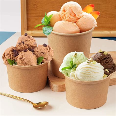 eco friendly custom printed ice cream bowl cups disposable packaging ...