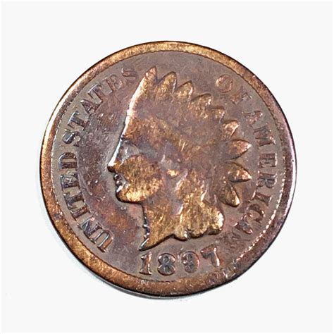 1897 Indian head Cent ("1" in Neck) ERROR | Property Room