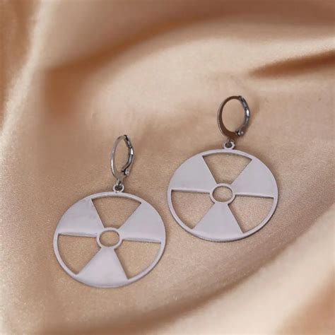 Cxwind Radiation Hazard Symbol Pendant Radioactive Earrings Hulk Logo ...
