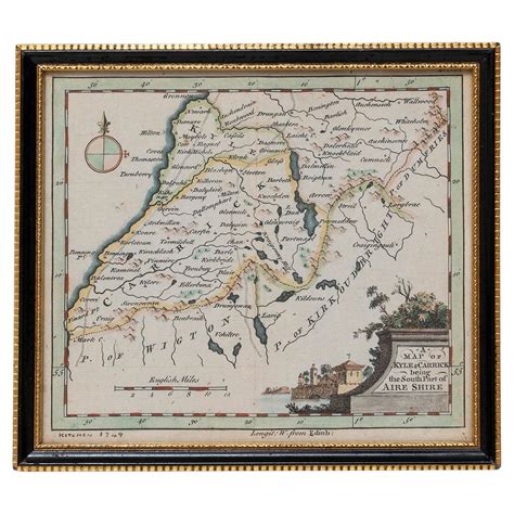 Map Kyle Carrick Aireshire Thomas Kitchen 1749 For Sale at 1stDibs