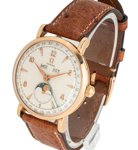 Omega Cosmic Moonphase Triple Date Rose Gold Watch at 1stDibs | omega ...