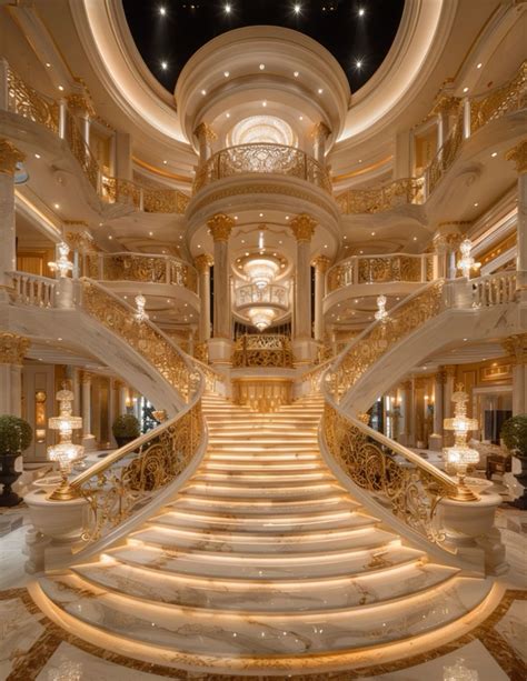 Royal castle | Stair railing design, Mansion interior, Luxury house ...