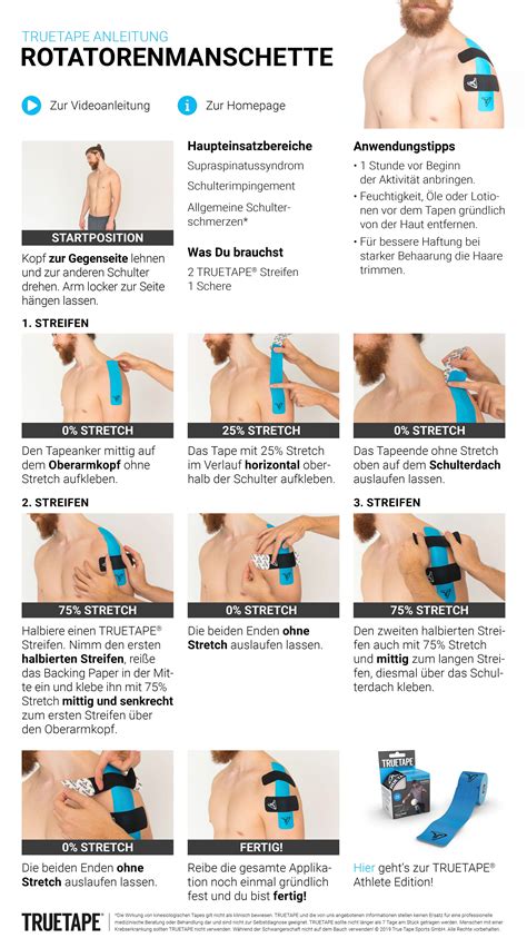 TRUETAPE Anleitung | Rotatorenmanschette | Gesundheit und wellness ...