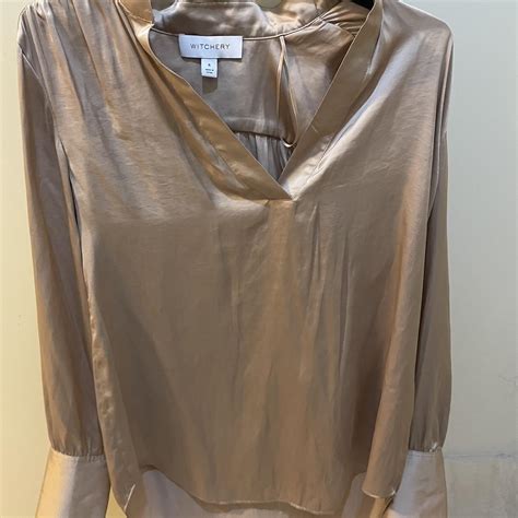 Gold witchery Blouse Worn twice... - Depop