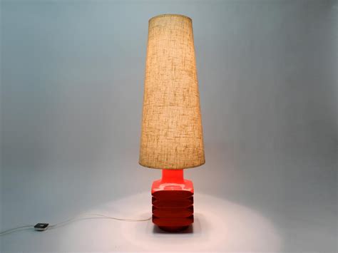Beautiful 60s Large Red Space Age Ceramic Floor Lamp with a Huge ...
