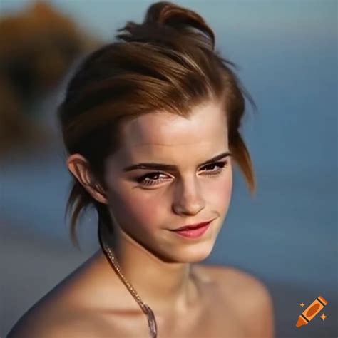 Emma watson enjoying the beach