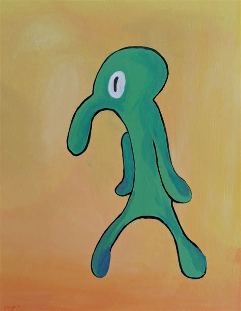 Squidward Painting Bold And Brash