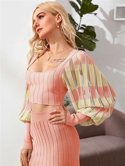 Casual Long Sleeve Polyester Pullovers Square Neck Knit Women Sweater Dress