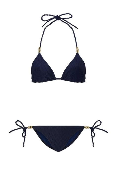 Heidi Klein Triangle Bikini in Navy - Core Swimwear Collection