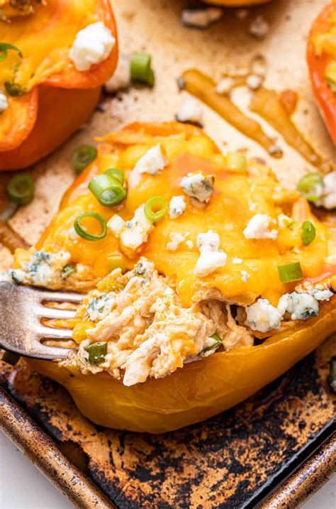 Buffalo Chicken Stuffed Peppers - Recipe Runner