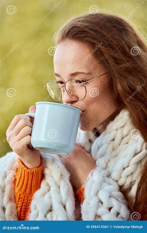 Close Up Portrait of Attractive Young Brunette Woman Covered with ...