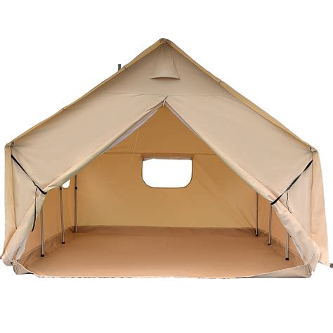 VEVOR 10x12ft Canvas Wall Tent, Wall Tent with PVC Storm Flap ...