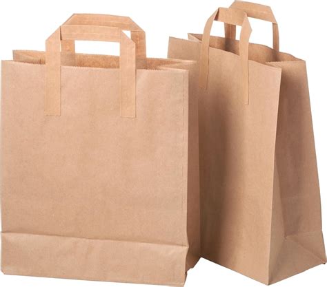 Amazon.com: PAPSTAR Brown Paper Grocery Bags With Handles 50 Pack ...