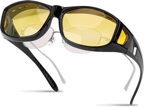 Night Driving Glasses, Polarised Fit Over Glasses Sunglasses Anti Glare ...