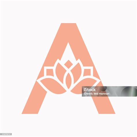 Letter A Flower Concept For Botanic Symbol Beauty Sign Stock Illustration - Download Image Now ...