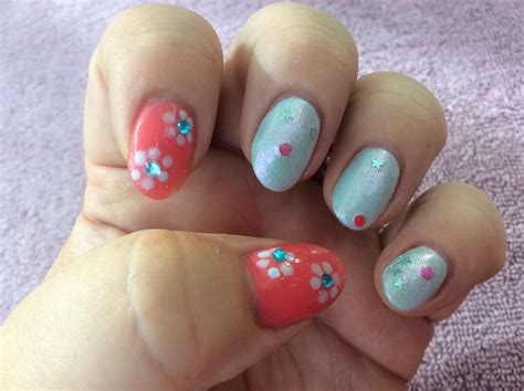 Summer Pastels nail art design | Nails By Rachael | Duck egg blue and ...