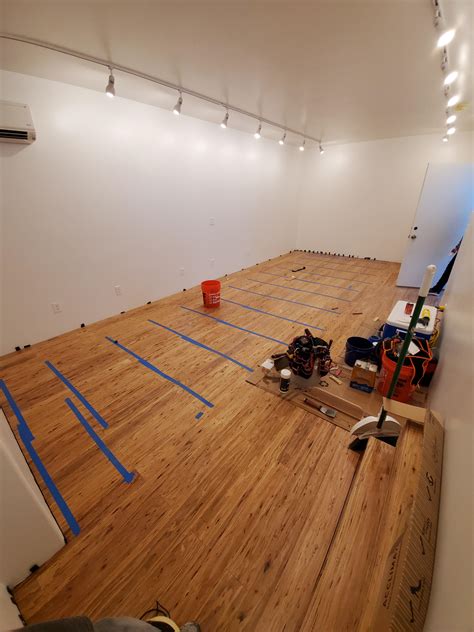 Eucalyptus hardwood floor in Sound Studio... : r/Construction