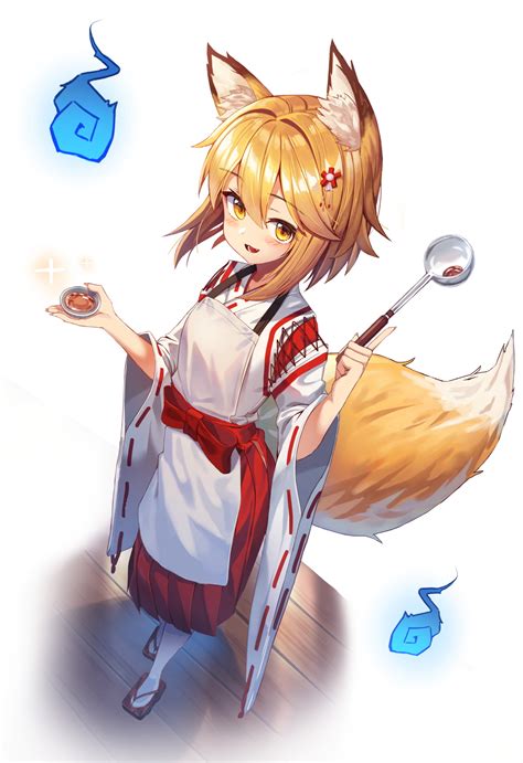 sugar (dndi888) sewayaki kitsune no senko-san senko-san animal ears japanese clothes kitsune ...