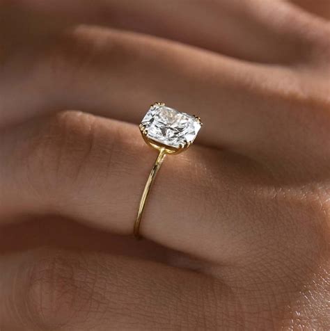 Engagement Rings with Elongated Cushion Cut Diamonds - Melanie Casey
