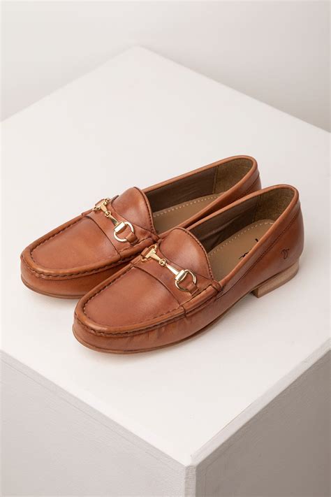 Ladies Leather Tan Loafers UK | Womens Loafer Shoes | Rydale