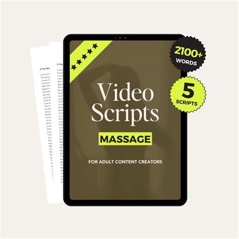 Massage JOI Video Scripts - Adult Creators Online