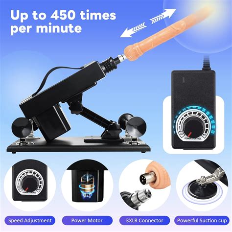 Sex Machine with Dildo and Suction Cup 3XLR Connector Attachments,Automatic Thrusting Machine ...