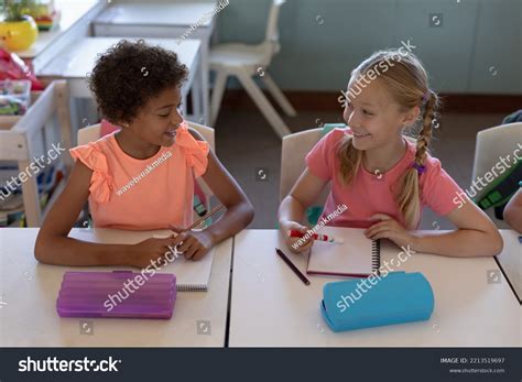 Two Elementary Students Talking